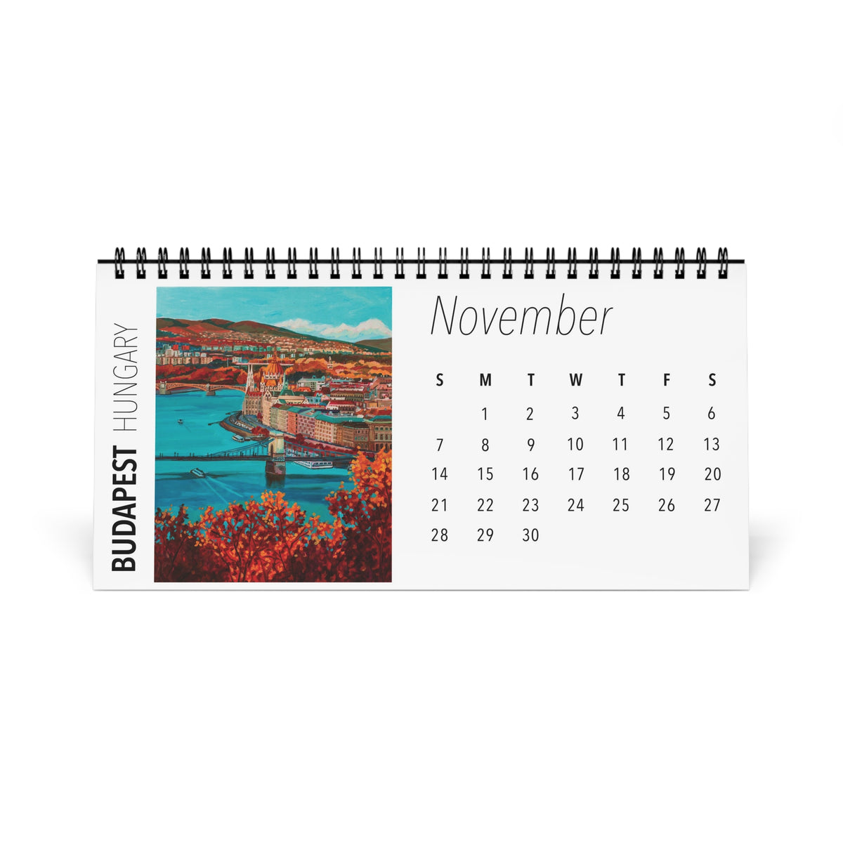 Postcards from Europe 2027 Desktop Calendar