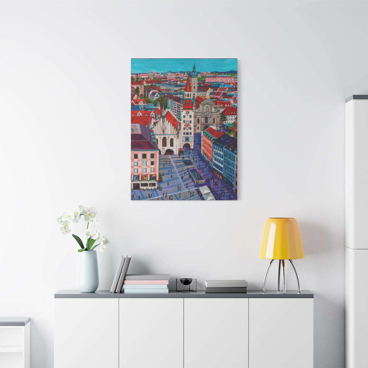 Postcards from Europe: Munich  —Matte Canvas, Stretched, 1.25"