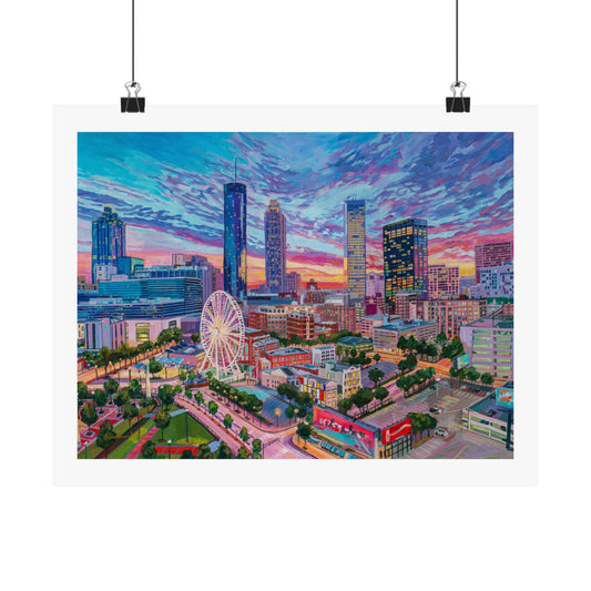 Atlanta Sunset—Matte Horizontal Fine Art Poster Reproductions