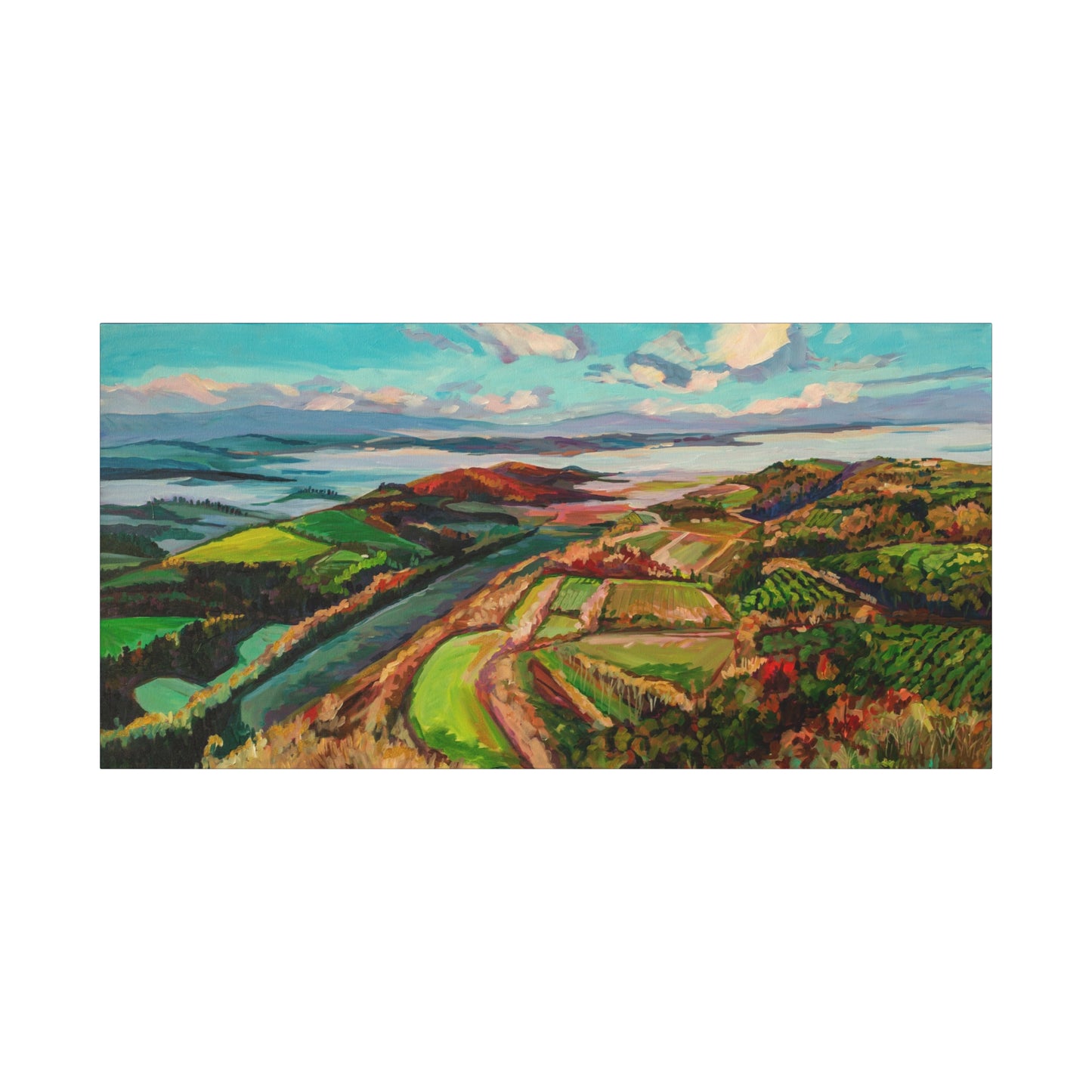 Morning Mist over Tuscany 2— Gallery Wrapped Canvas Reproduction