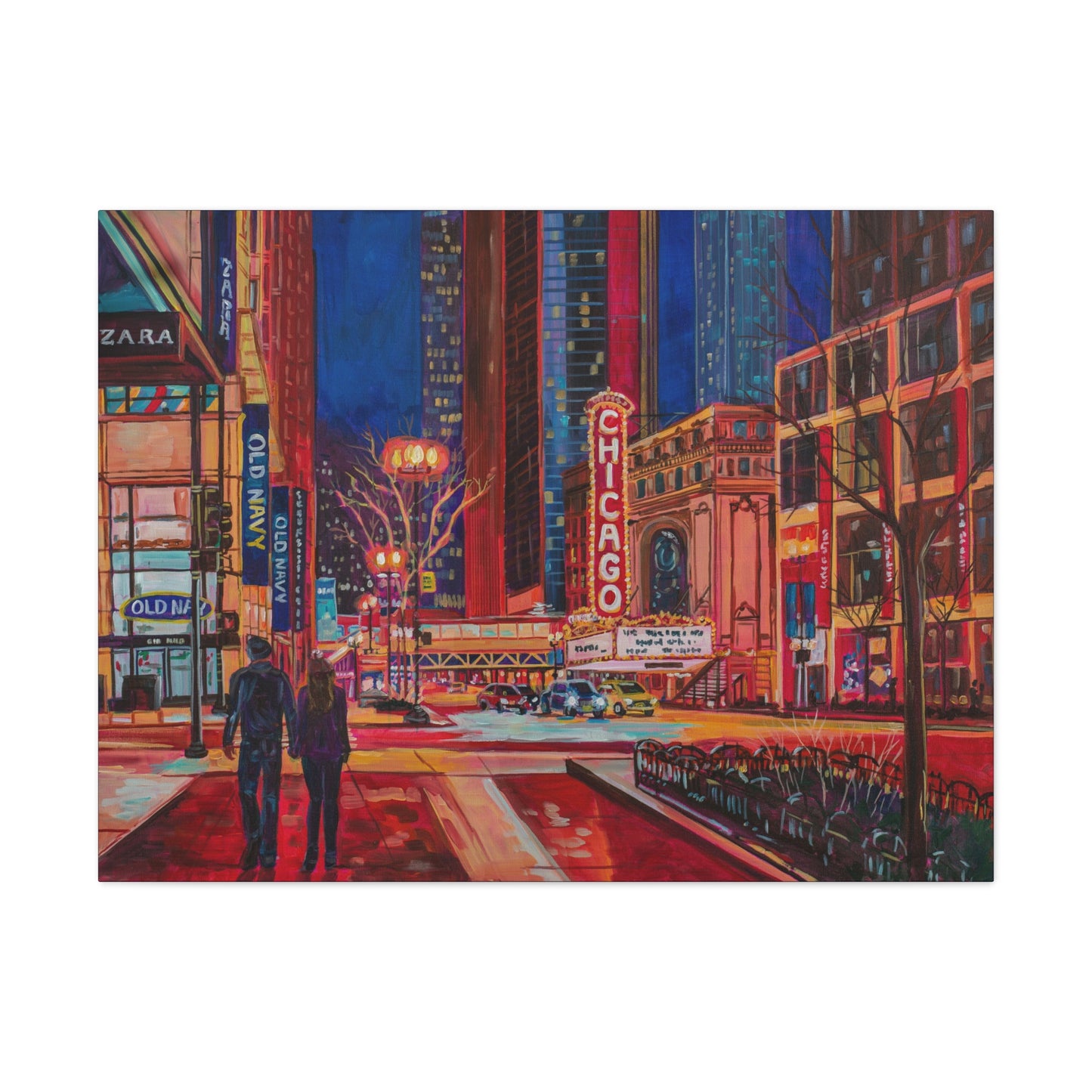 Chicago Theatre— Gallery Wrapped Canvas Reproduction