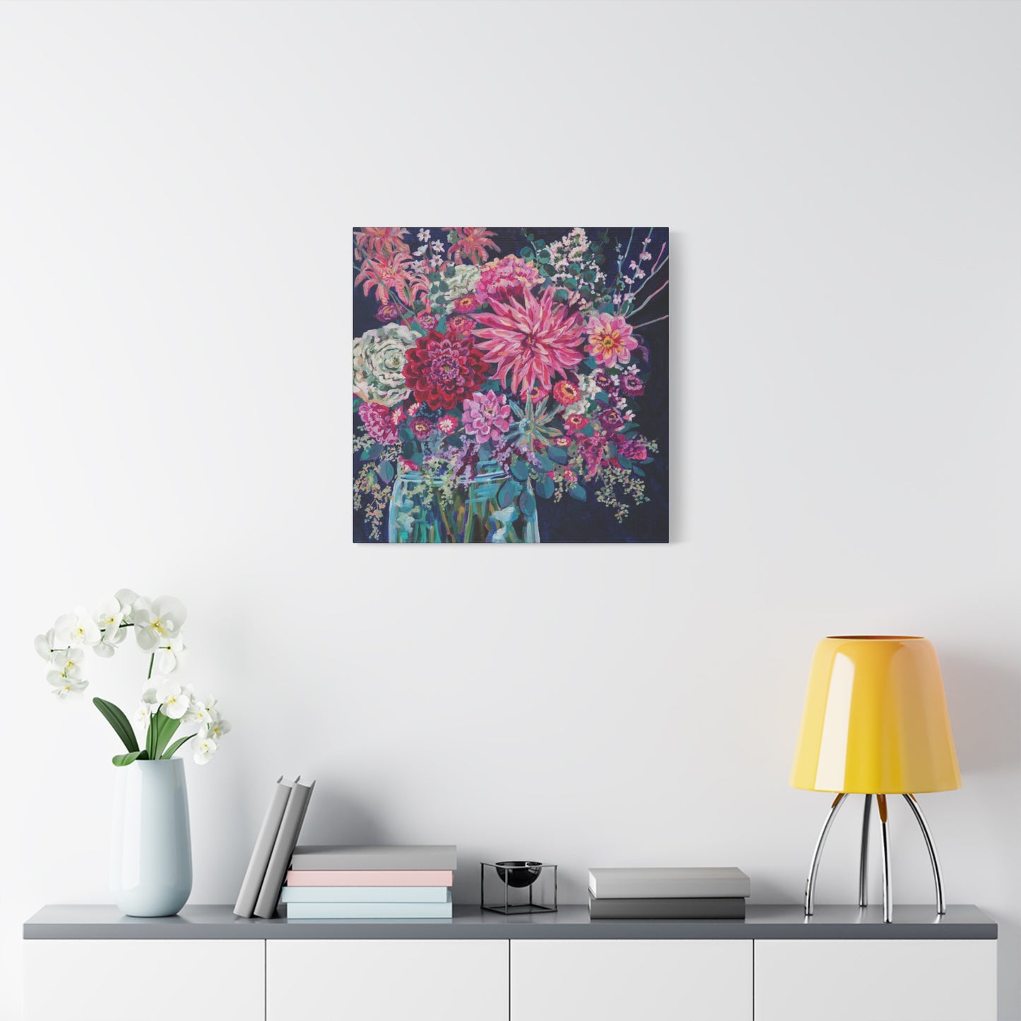 Warm Winter Floral Still Life —Matte Canvas, Stretched, 1.25"