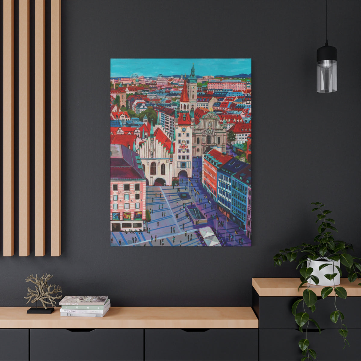Postcards from Europe: Munich  —Matte Canvas, Stretched, 1.25"