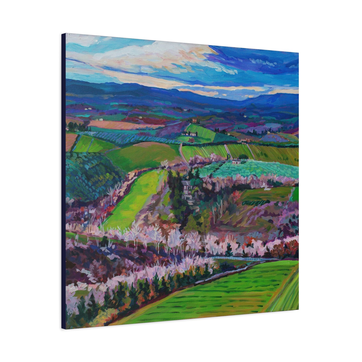 Rolling Tuscan farmland, Italy-Middle Panel —Matte Canvas, Stretched, 1.25"