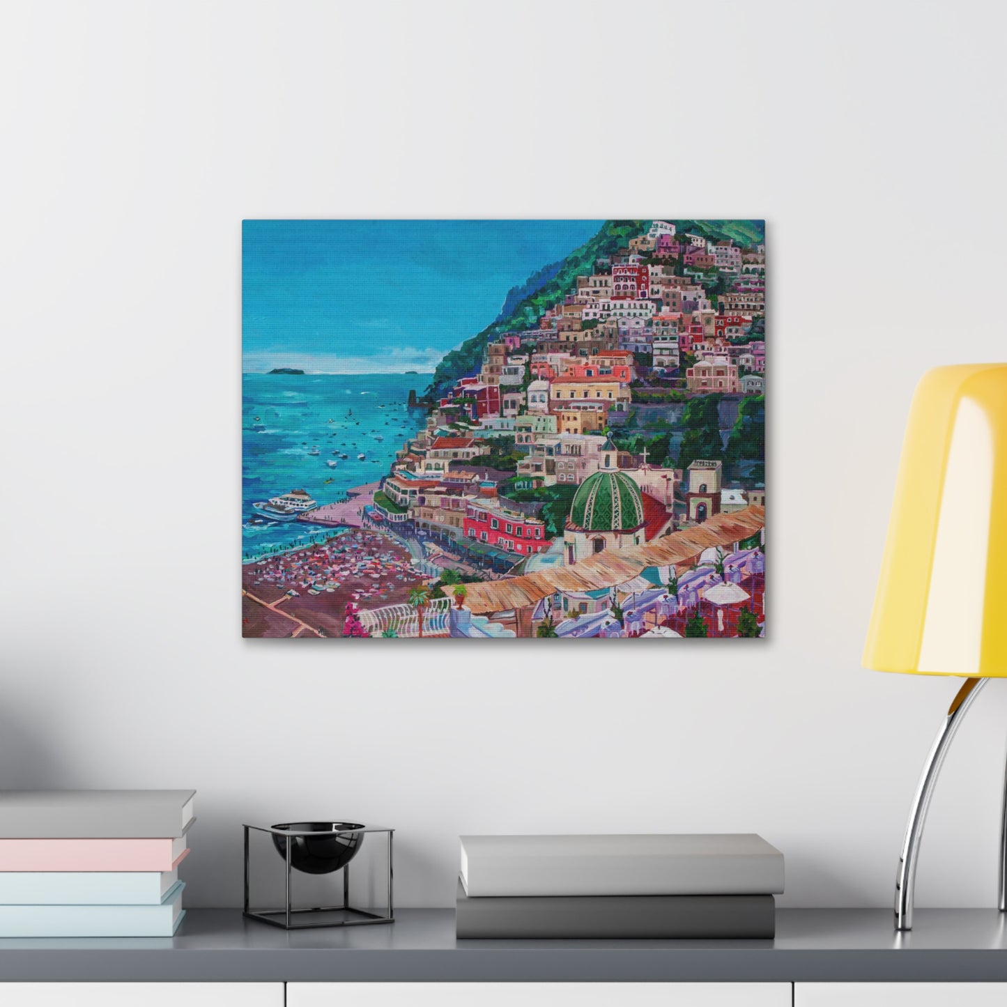 Summer in Positano, Italy— Gallery Wrapped Canvas Reproduction