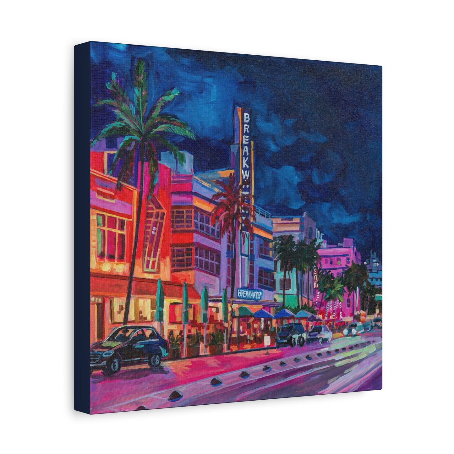 The Breakwater Hotel- South Beach Miami—Matte Canvas, Stretched, 1.25"