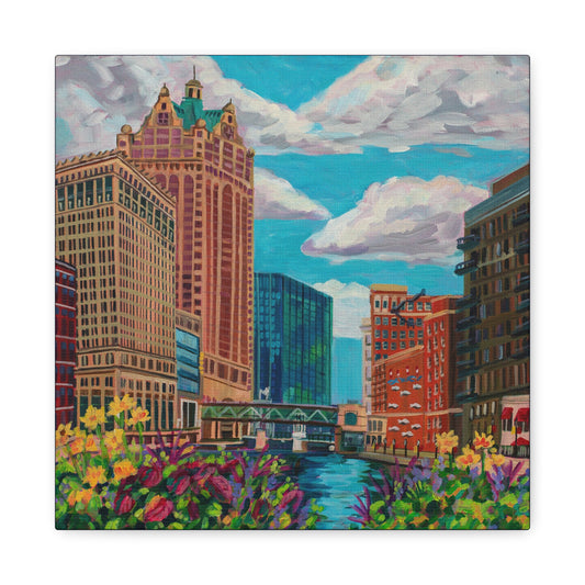 Milwaukee river— Gallery Wrapped Canvas Reproductions