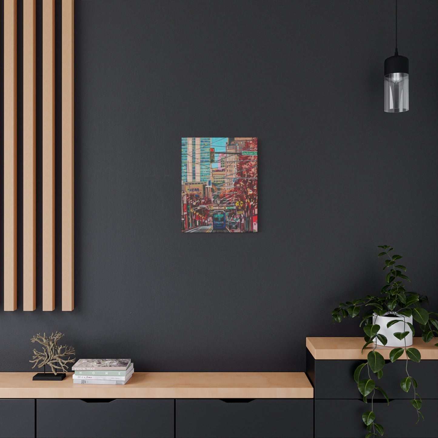 Atlanta Street scene 1 (Atlanta Streetcar -Auburn Street)—Matte Canvas, Stretched, 1.25"