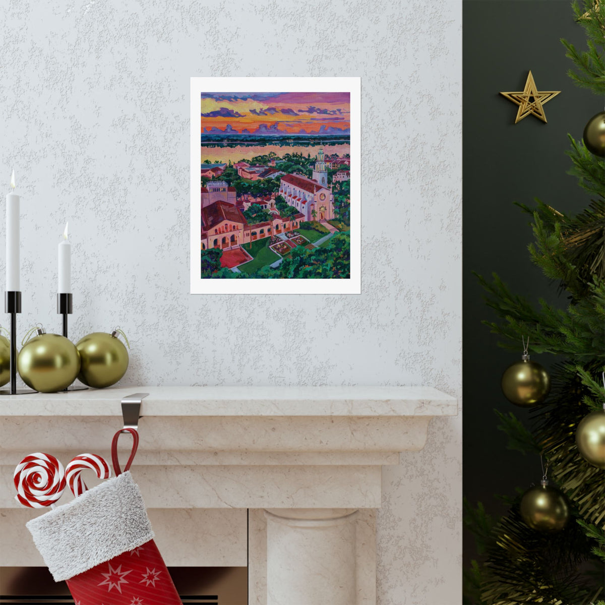 Sunrise over Rollins, Winter Park — Fine Art Matte Paper  Reproduction