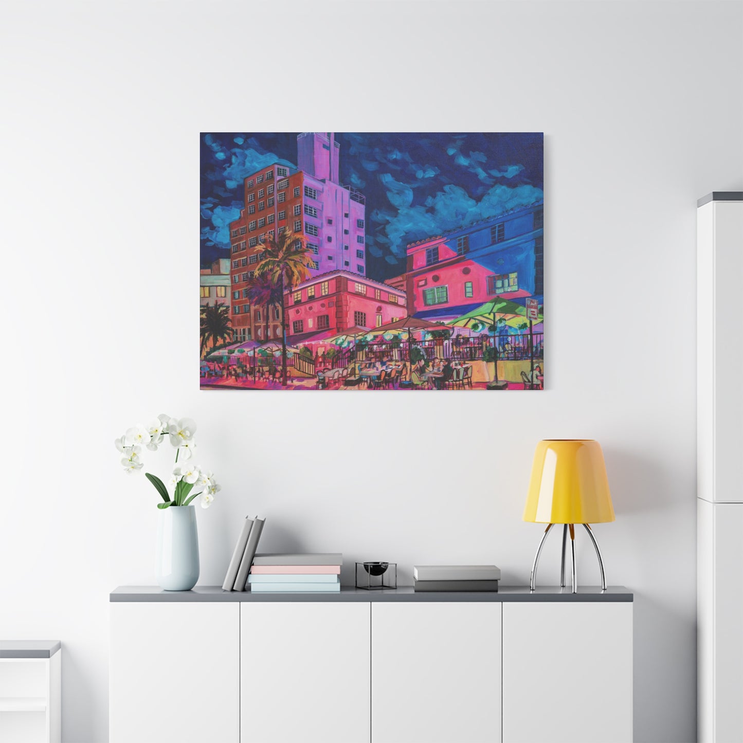 Les Deux Fontaines and the Tides South Beach Condo Miami—Matte Canvas, Stretched, 1.25"