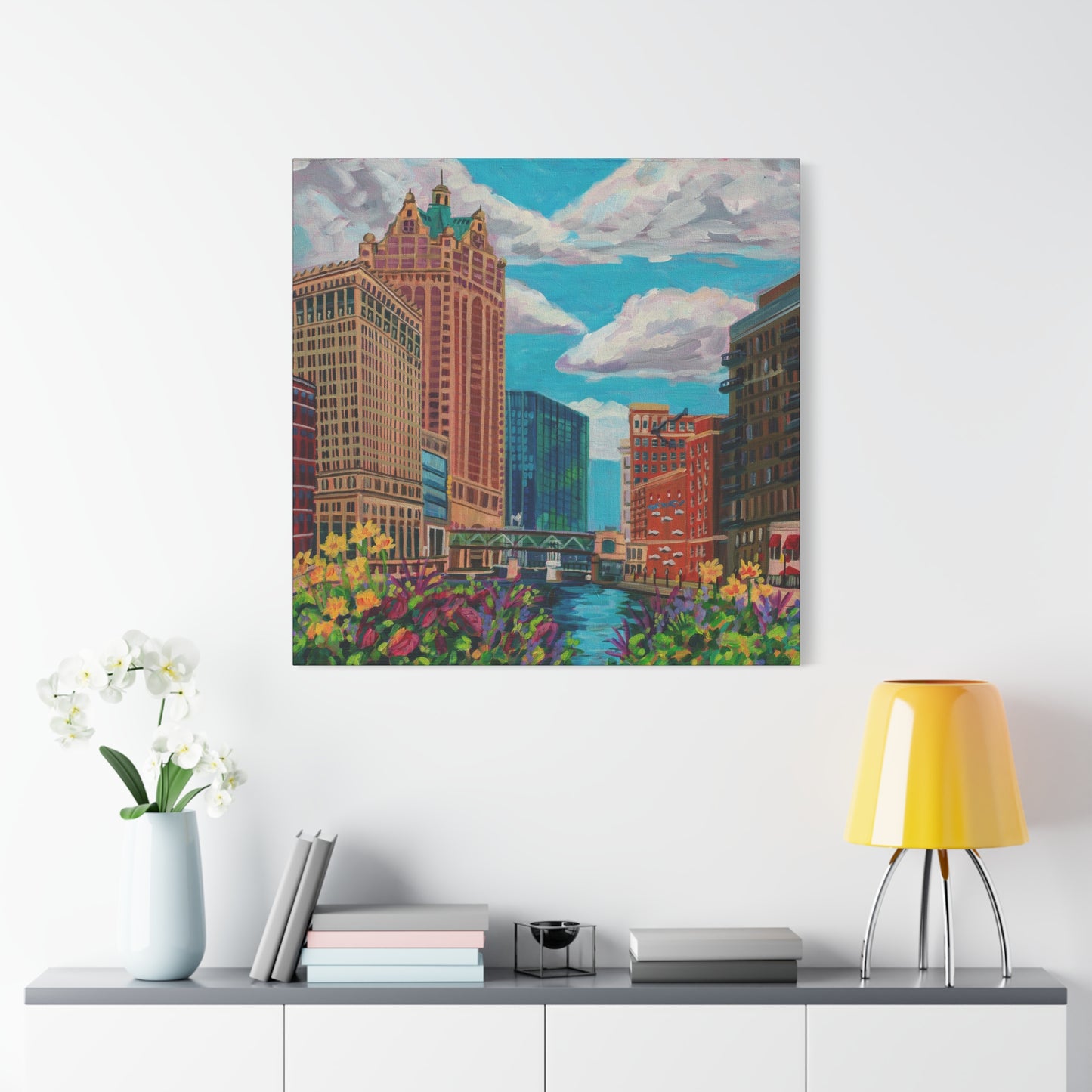Milwaukee river— Gallery Wrapped Canvas Reproductions