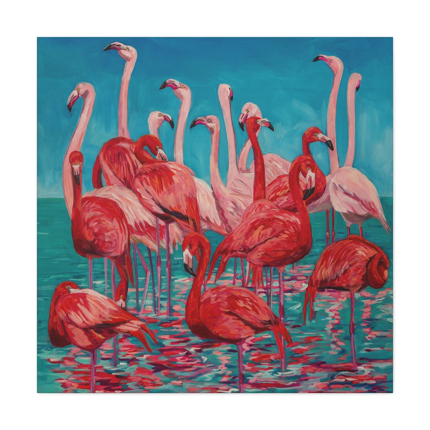 Flamboyance of Flamingos—Matte Canvas, Stretched, 1.25"