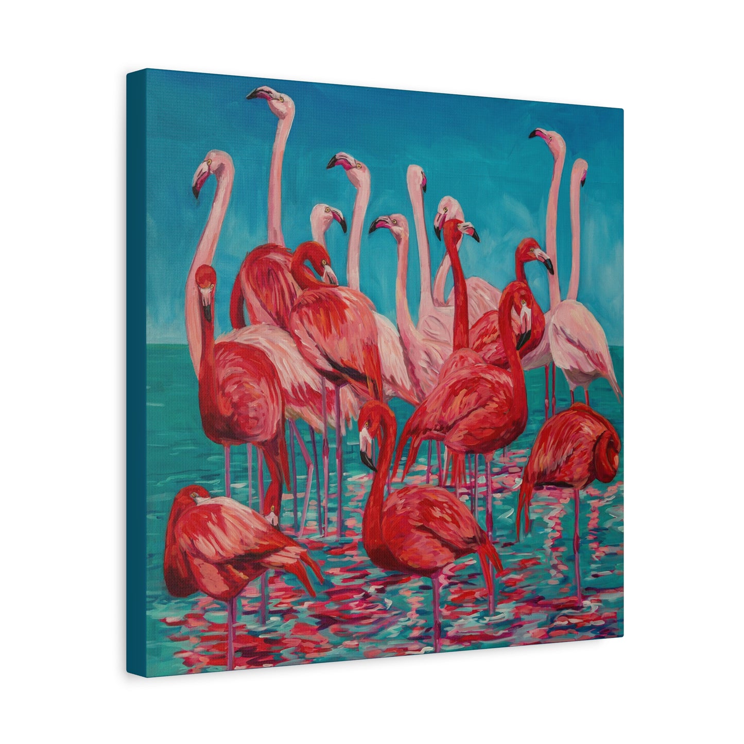 Flamboyance of Flamingos—Matte Canvas, Stretched, 1.25"
