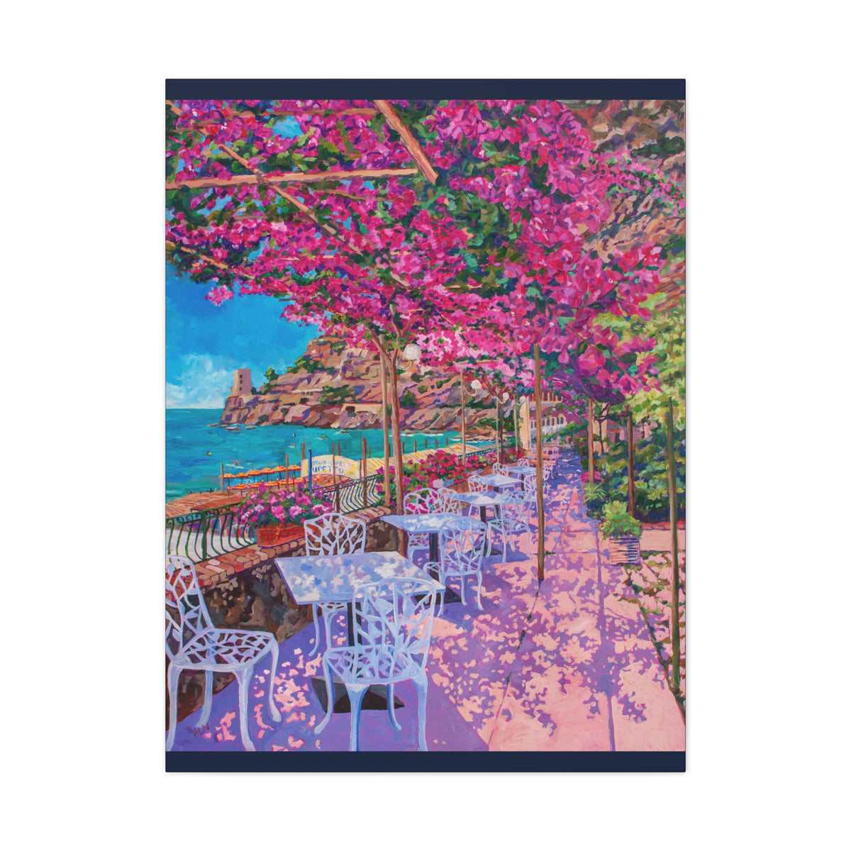 Pupetto's Cafe, Positano, Italy — Gallery Wrapped Canvas Reproduction