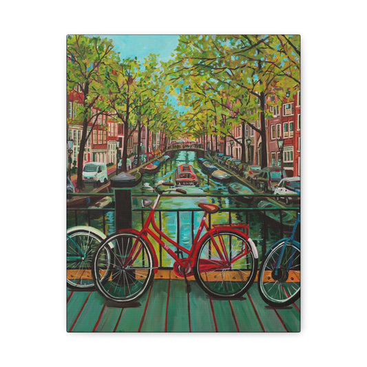 Postcards from Europe: Amsterdam —Matte Canvas, Stretched, 1.25"