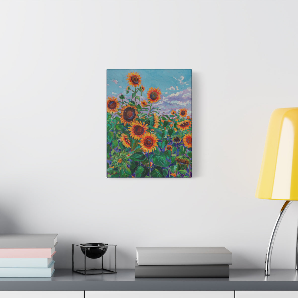 Sunflower field 5— Gallery Wrapped Canvas Reproduction