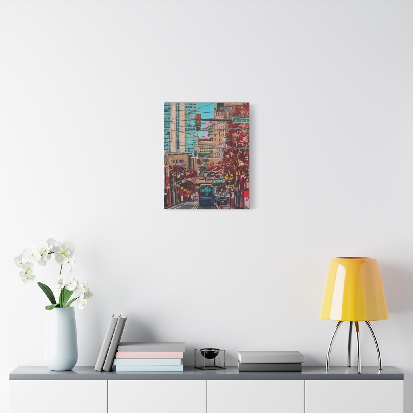 Atlanta Street scene 1 (Atlanta Streetcar -Auburn Street)—Matte Canvas, Stretched, 1.25"