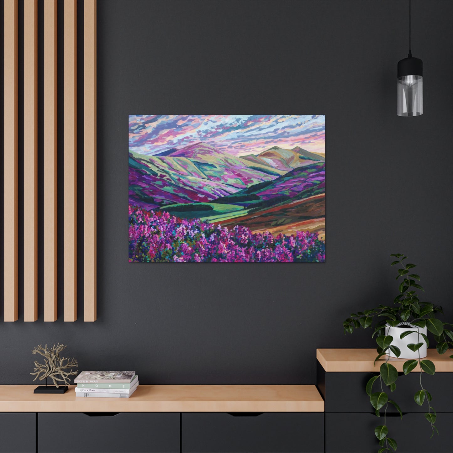 Heather in the Hills, West Linton-Scotland— Gallery Wrapped Canvas Reproduction