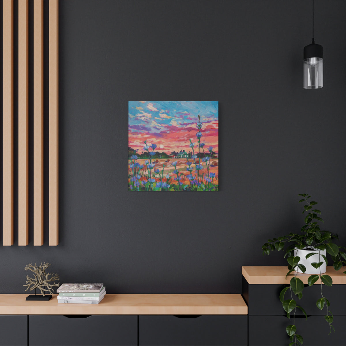 Chicory at Sunrise—Matte Canvas, Stretched, 1.25"