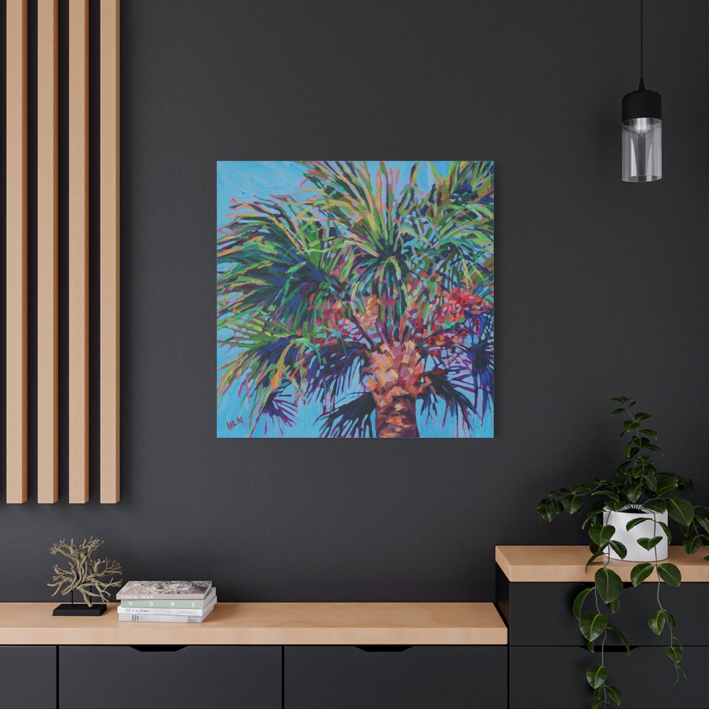 Palm detail #5 —Matte Canvas, Stretched, 1.25"