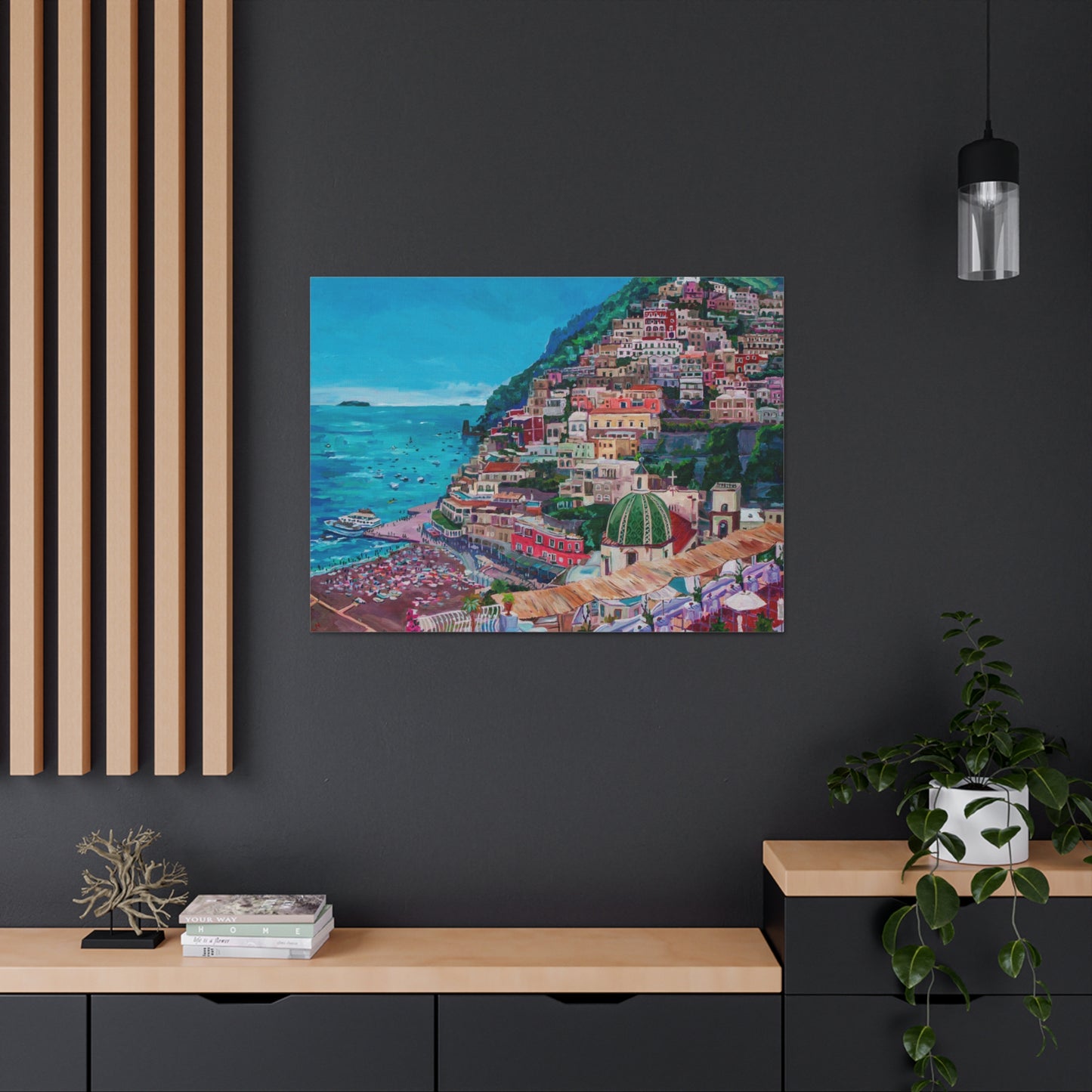 Summer in Positano, Italy— Gallery Wrapped Canvas Reproduction