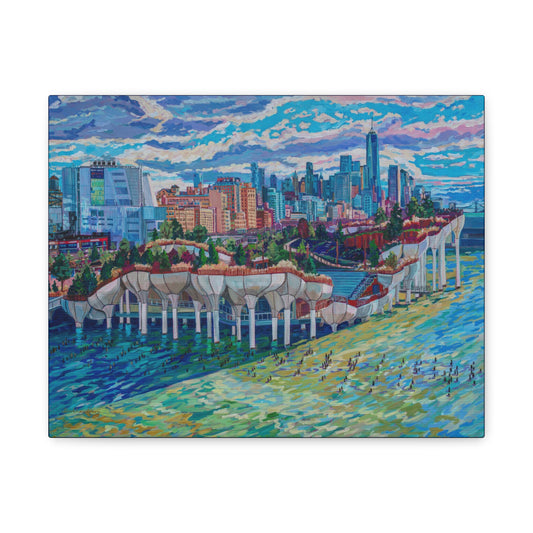 Little Island and Downtown Manhattan —Matte Canvas, Stretched, 1.25"