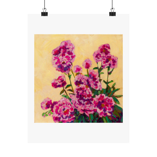 Pink Peonies— Matte Paper Poster Reproduction