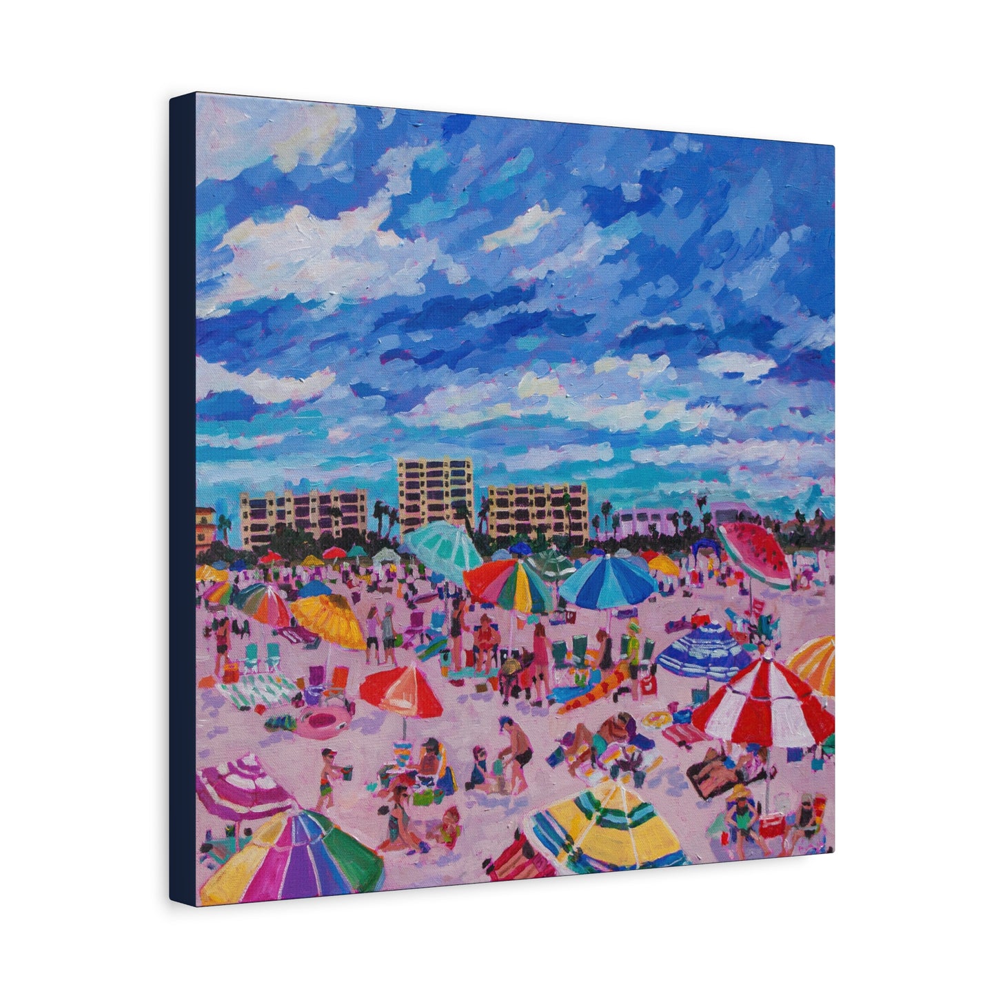 Busy Relaxing Beach Right Panel—Matte Canvas, Stretched, 1.25"