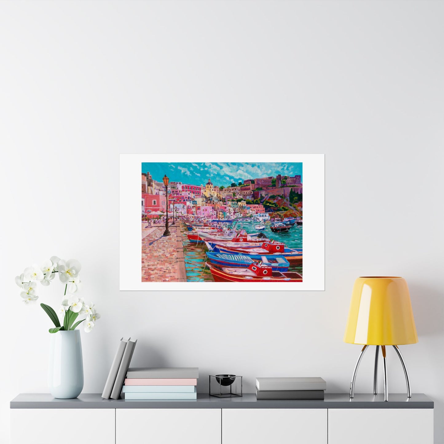 Harbor at Isola Procida, Italy —Matte Horizontal Posters