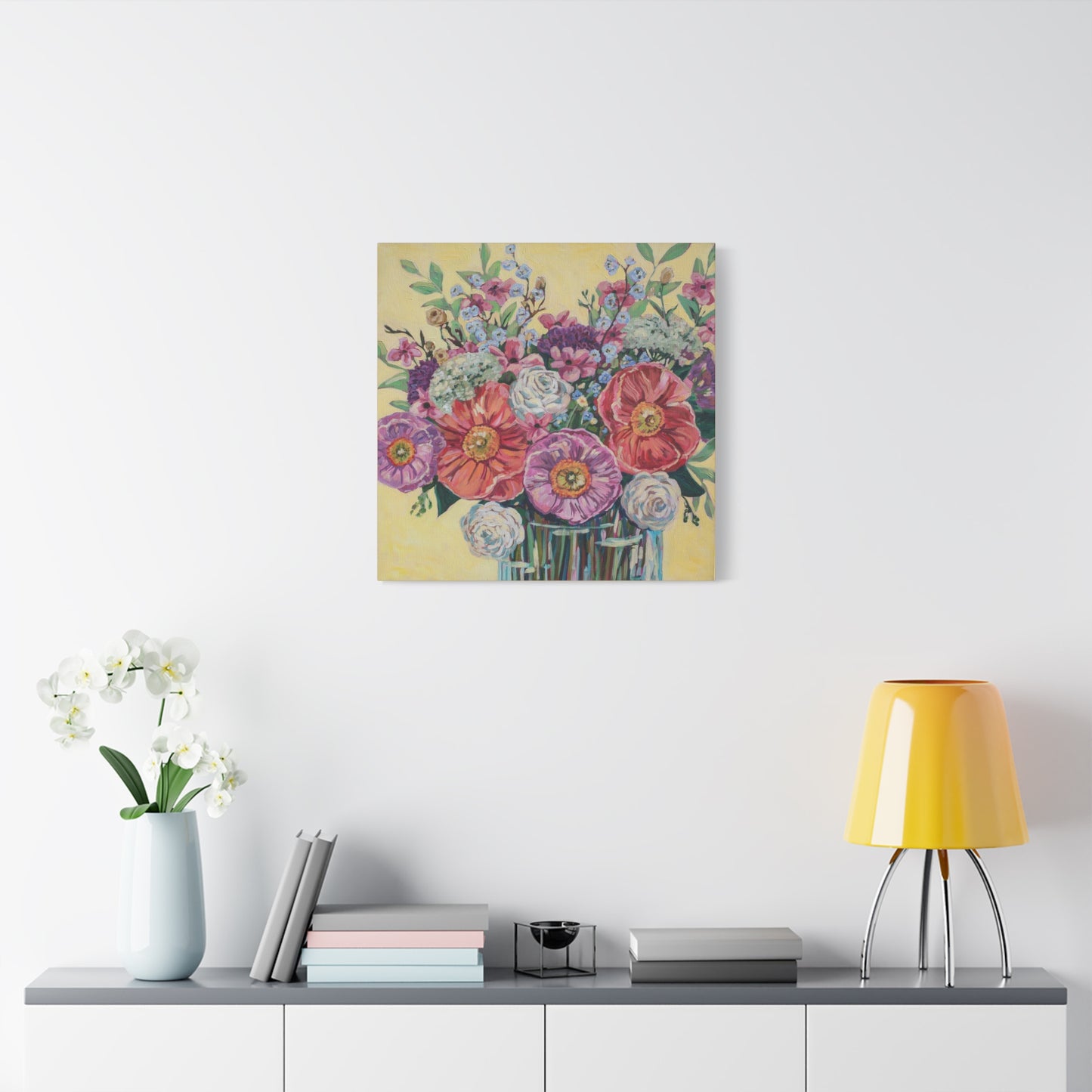 Bright Hibiscus Blooms—Matte Canvas, Stretched, 1.25"