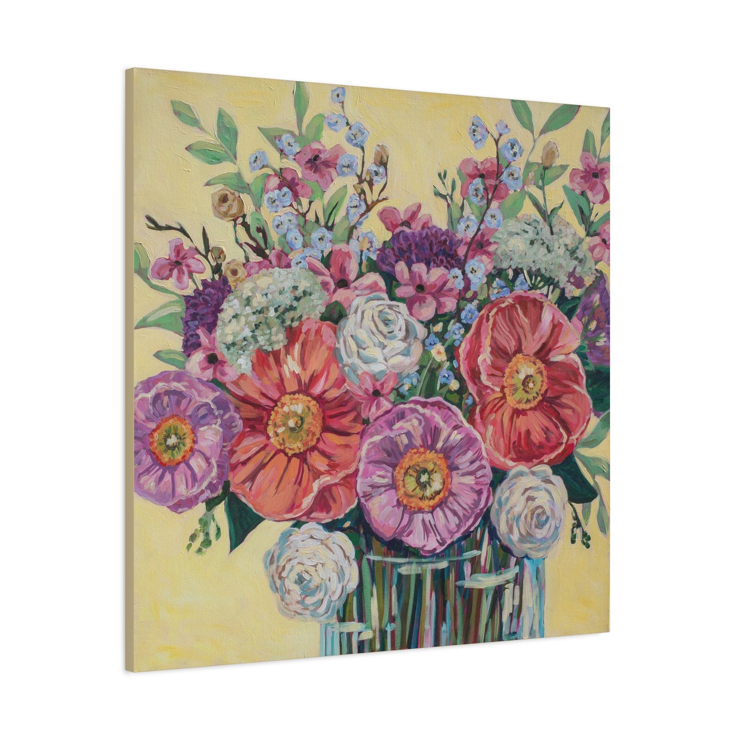 Bright Hibiscus Blooms—Matte Canvas, Stretched, 1.25"