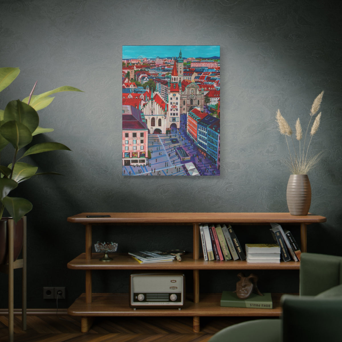 Postcards from Europe: Munich  —Matte Canvas, Stretched, 1.25"