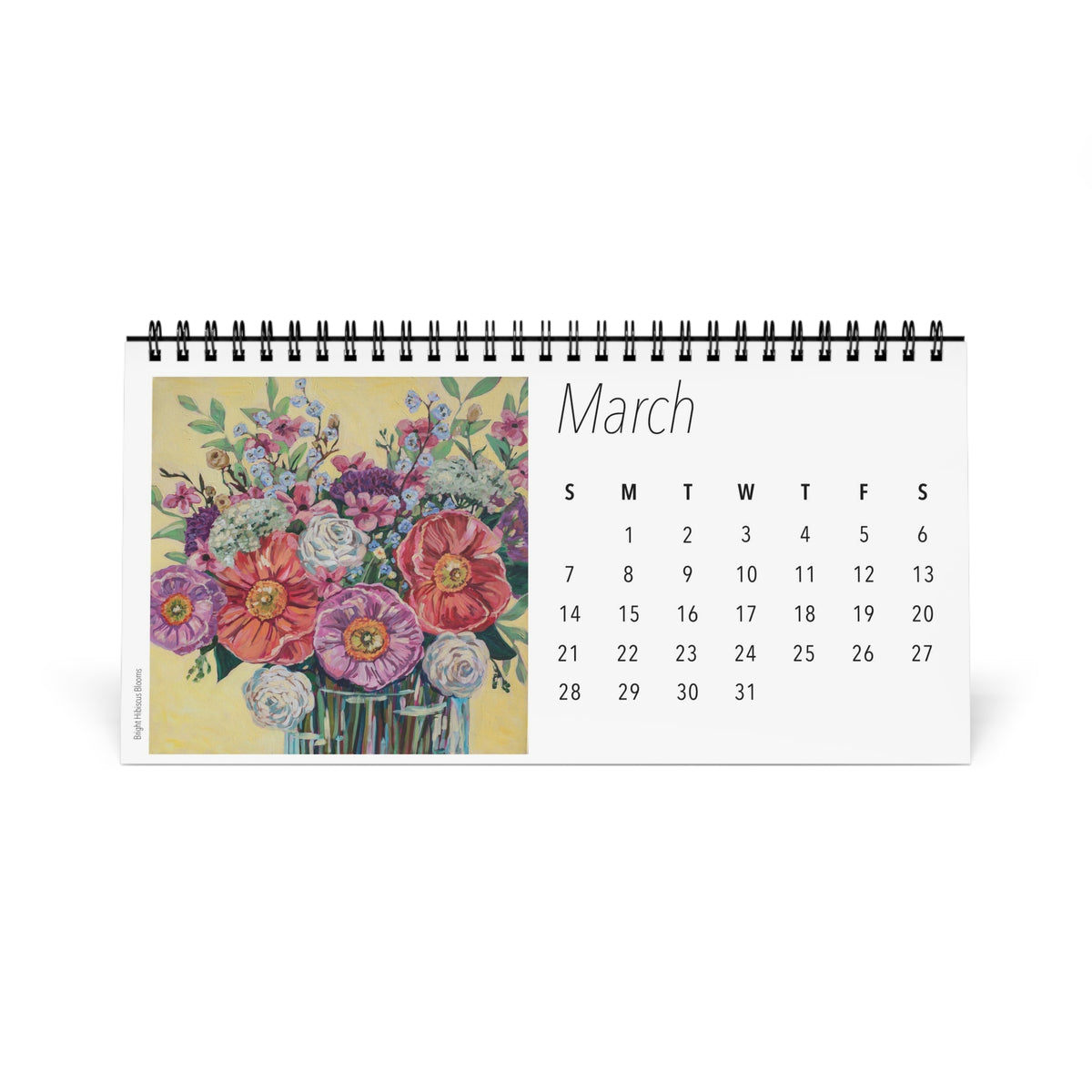 Fabulous Florals 2027 Desktop Calendar