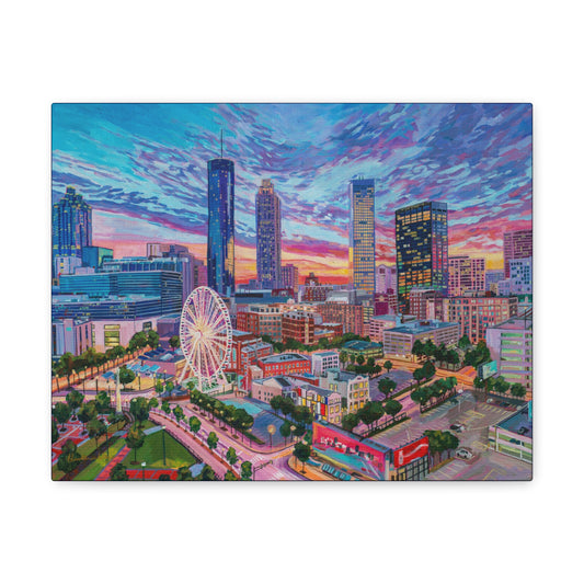 Atlanta Sunset— Gallery Wrapped Canvas Reproduction