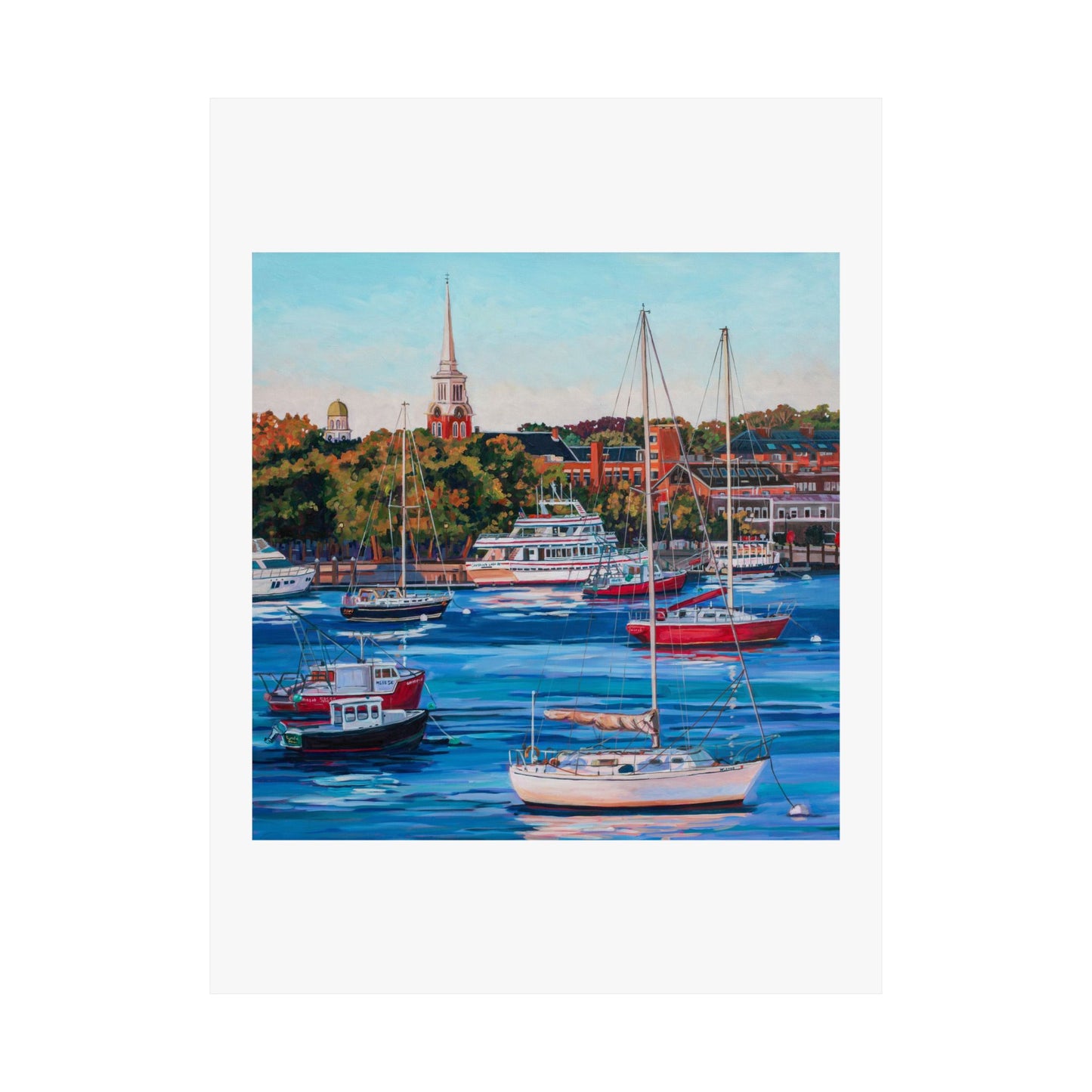 Newburyport Harbor— Matte Paper Poster Reproduction