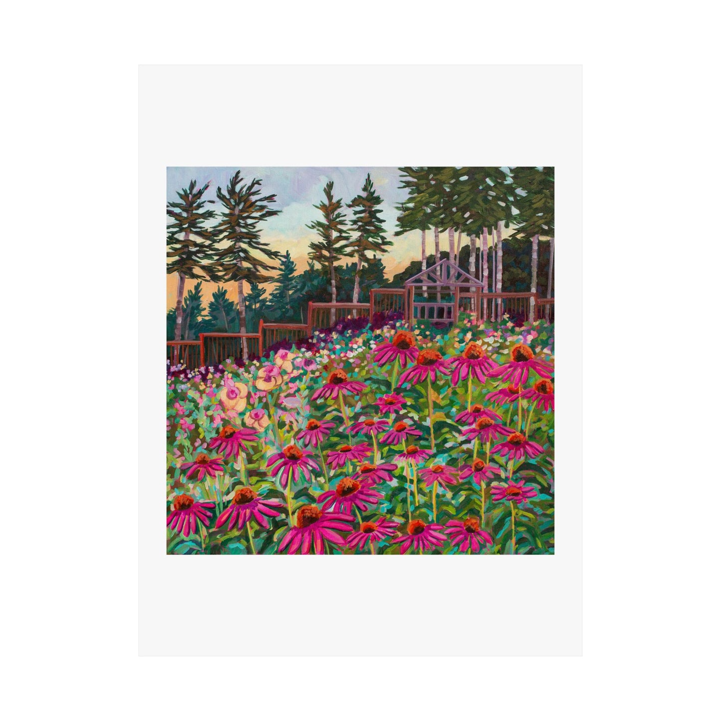 Wonder garden series- Purple Cornflowers— Matte Paper Poster Reproduction