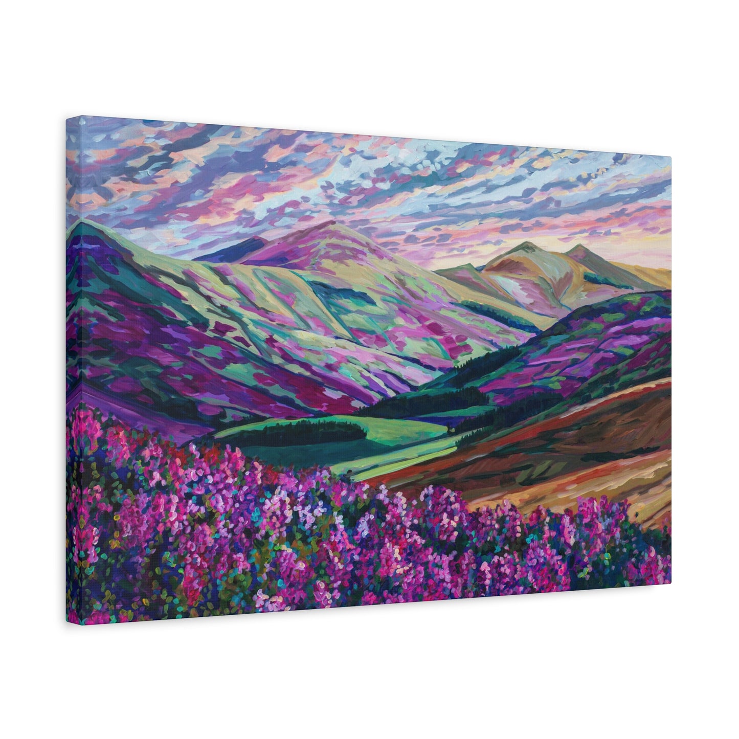 Heather in the Hills, West Linton-Scotland —Matte Canvas, Stretched, 1.25"