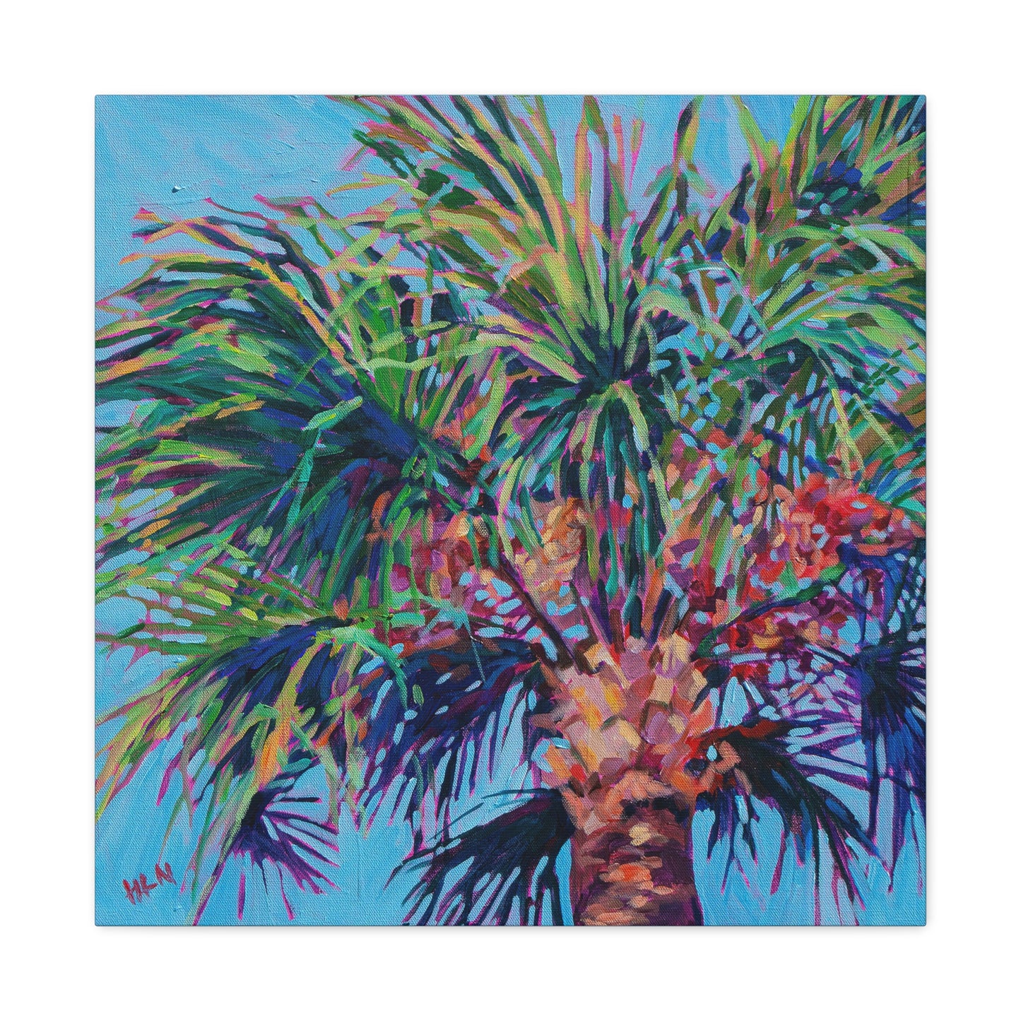 Palm detail #5 —Matte Canvas, Stretched, 1.25"