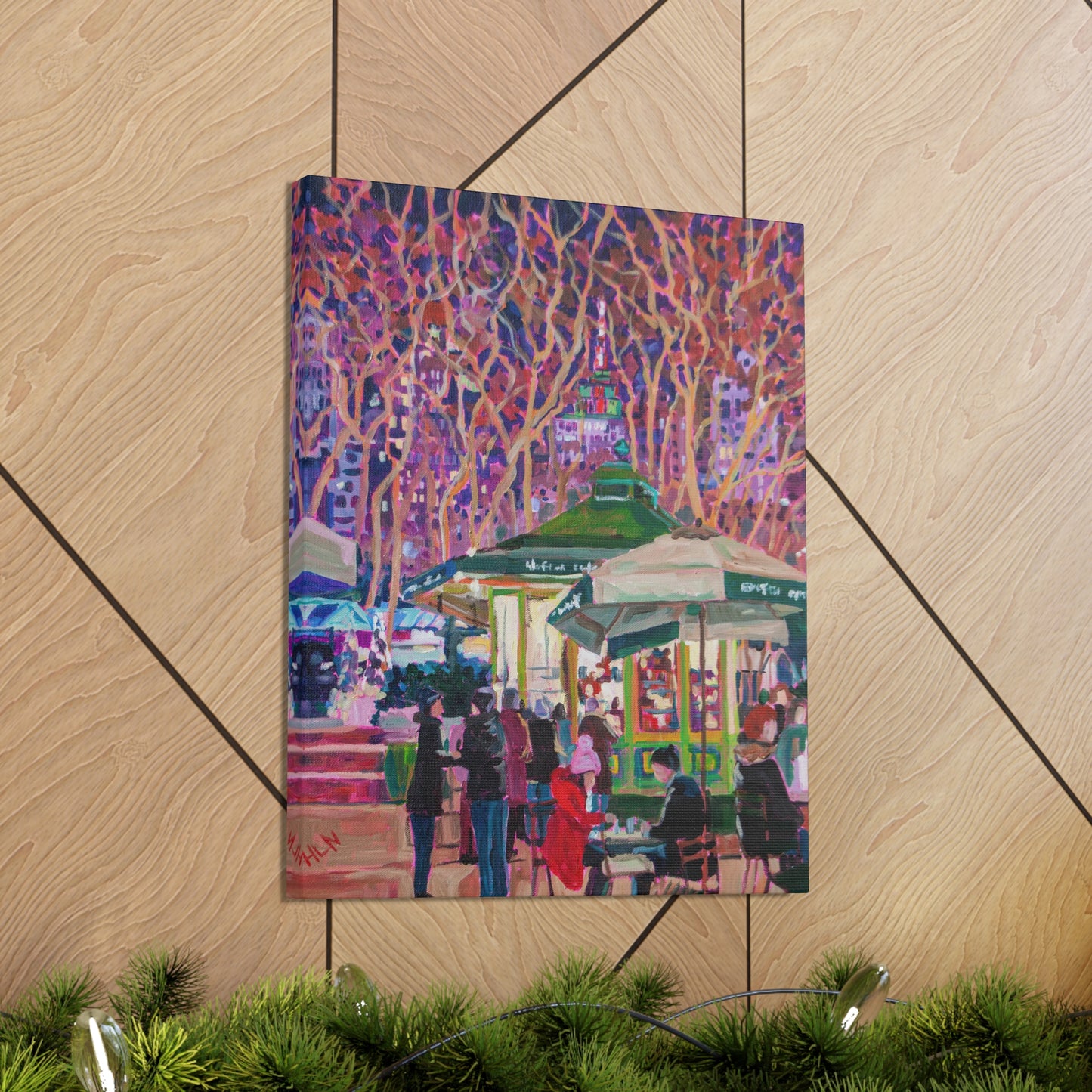 Wafels at Bryant Park- NYC — Gallery Wrapped Canvas Reproduction