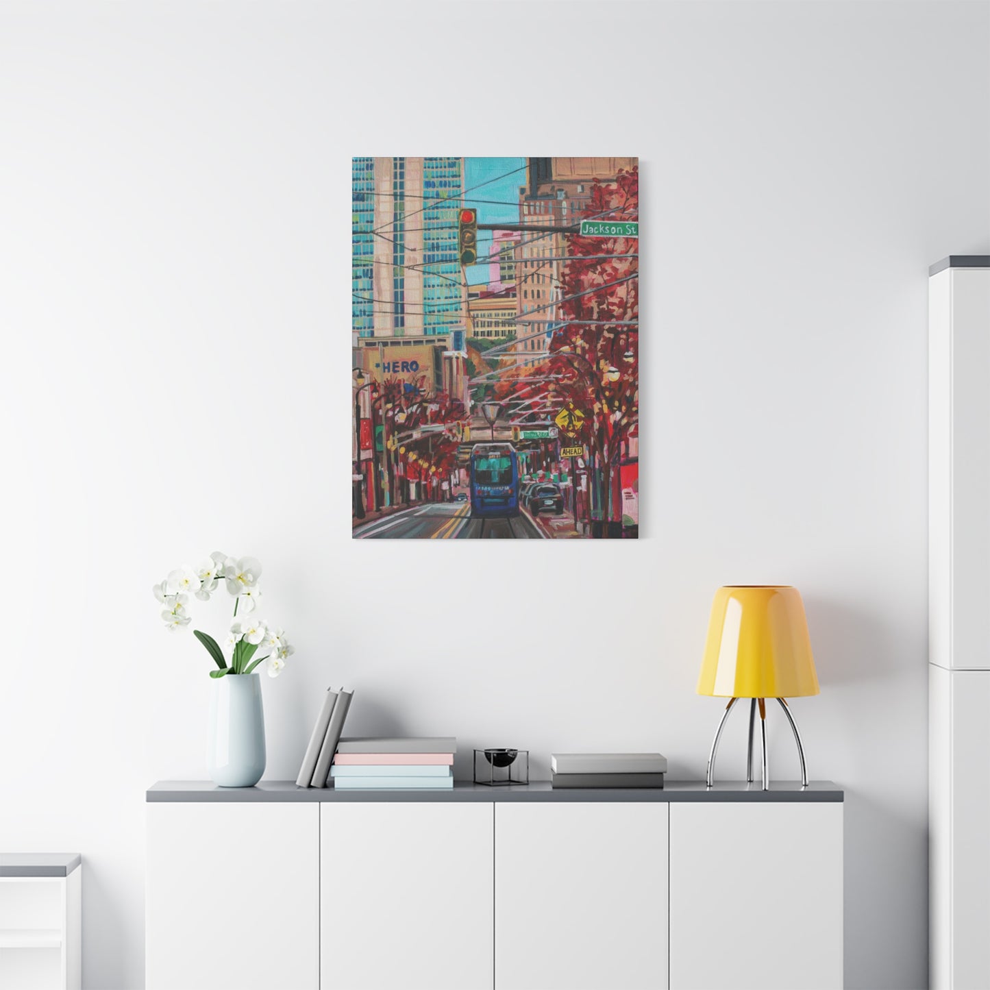 Atlanta Street scene 1 (Atlanta Streetcar -Auburn Street)—Matte Canvas, Stretched, 1.25"