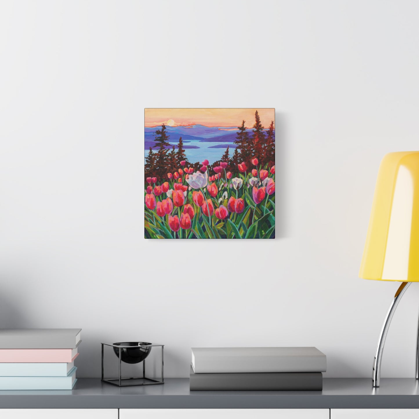 Wonder garden series- Tulips—Matte Canvas, Stretched, 1.25"