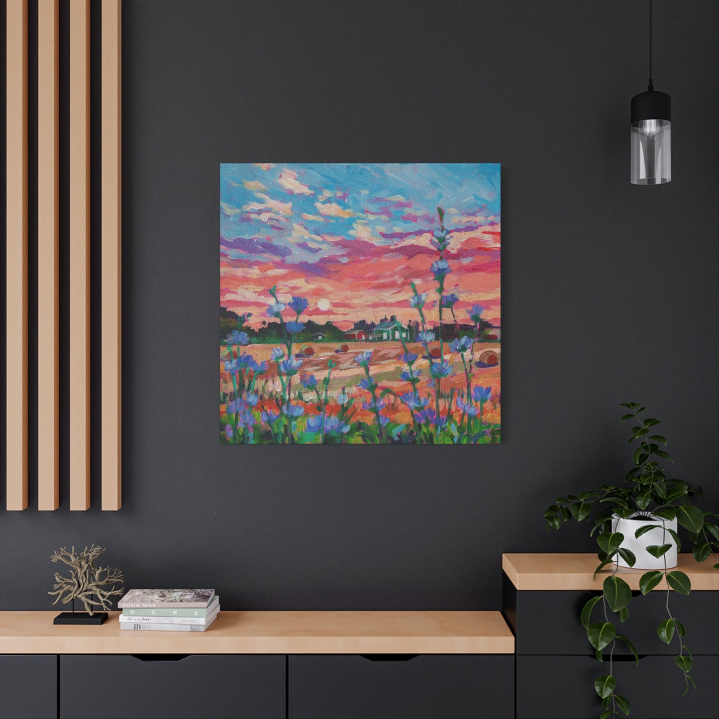 Chicory at Sunrise—Matte Canvas, Stretched, 1.25"