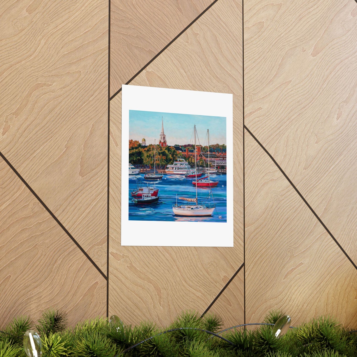 Newburyport Harbor— Matte Paper Poster Reproduction