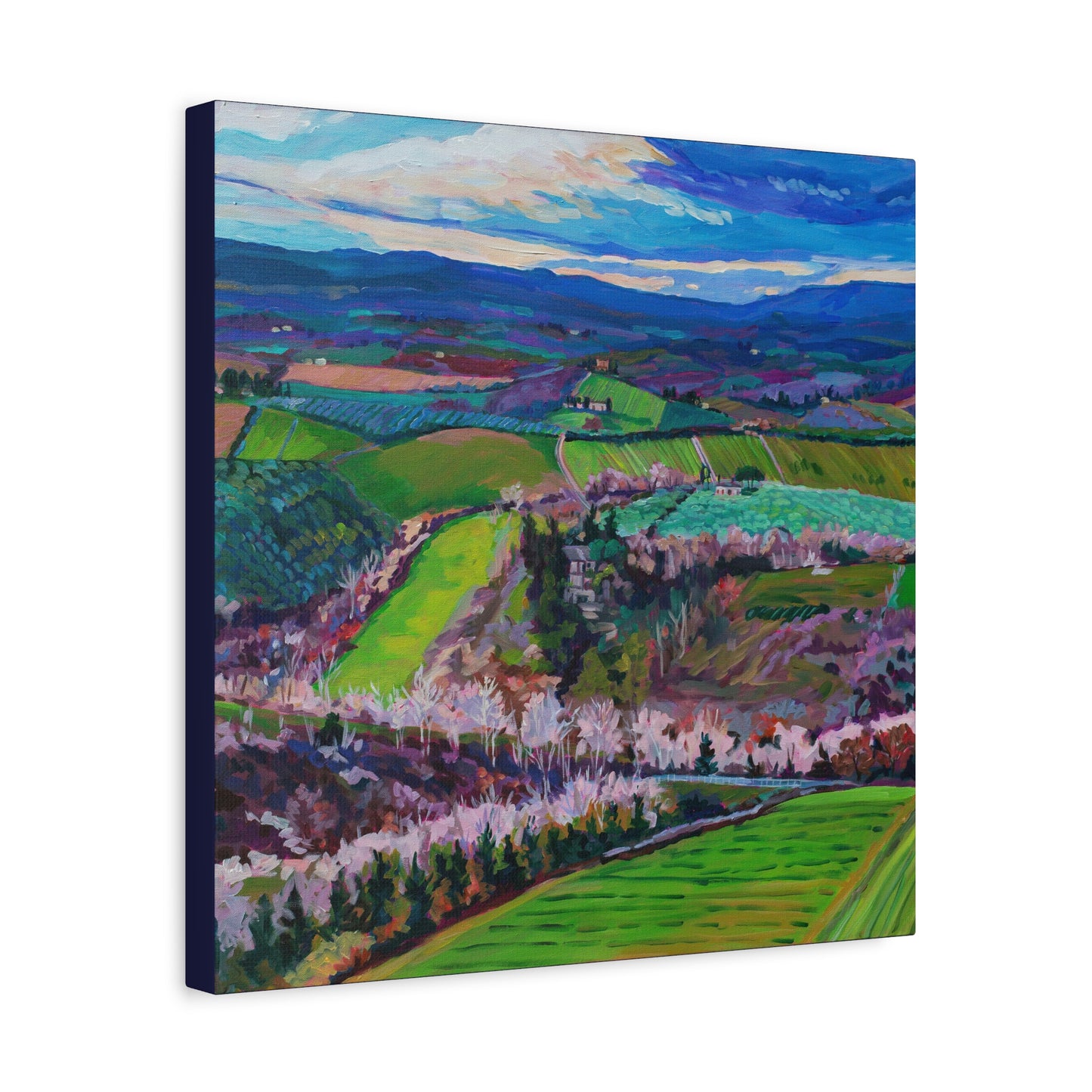 Rolling Tuscan farmland, Italy-Middle Panel —Matte Canvas, Stretched, 1.25"