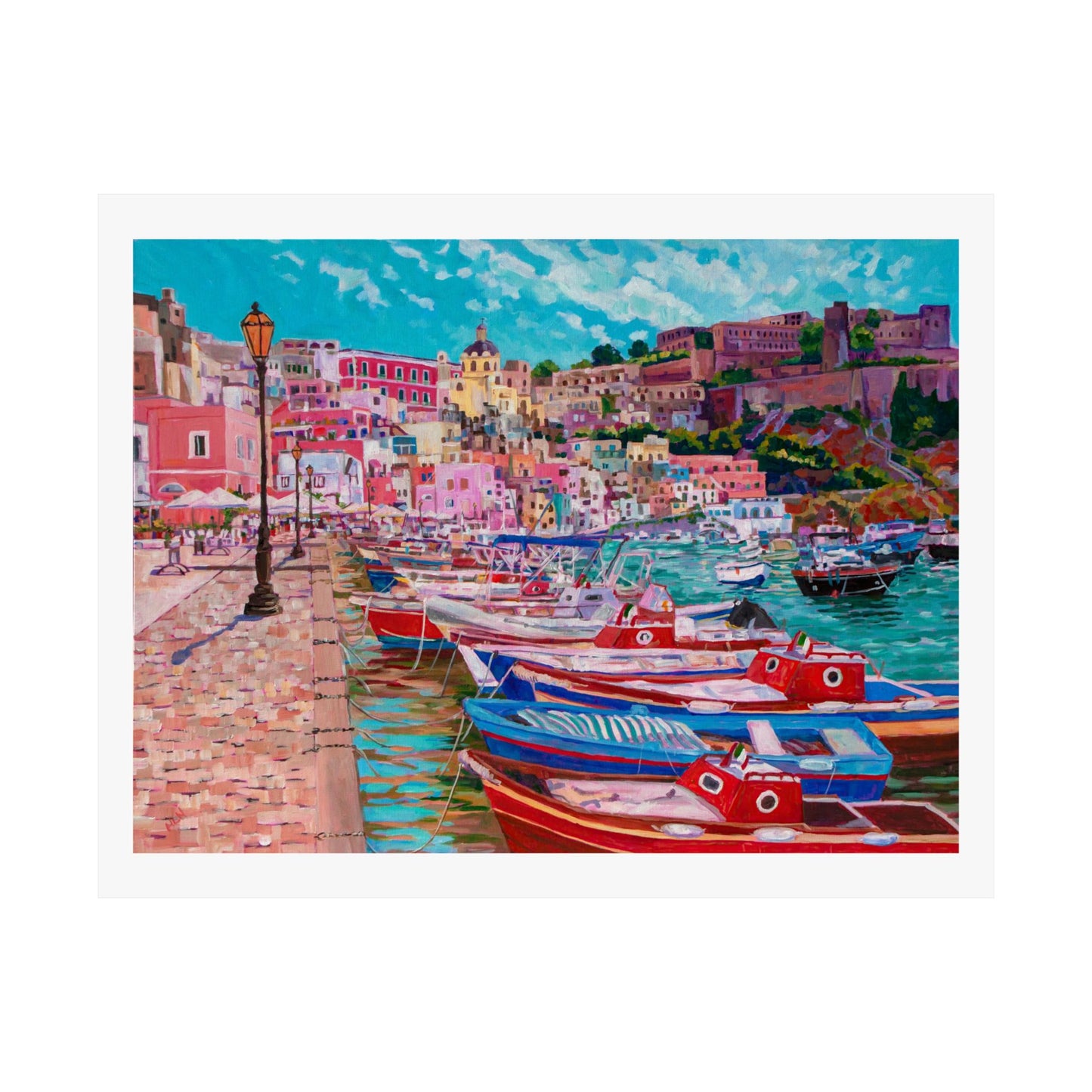 Harbor at Isola Procida, Italy —Matte Horizontal Posters