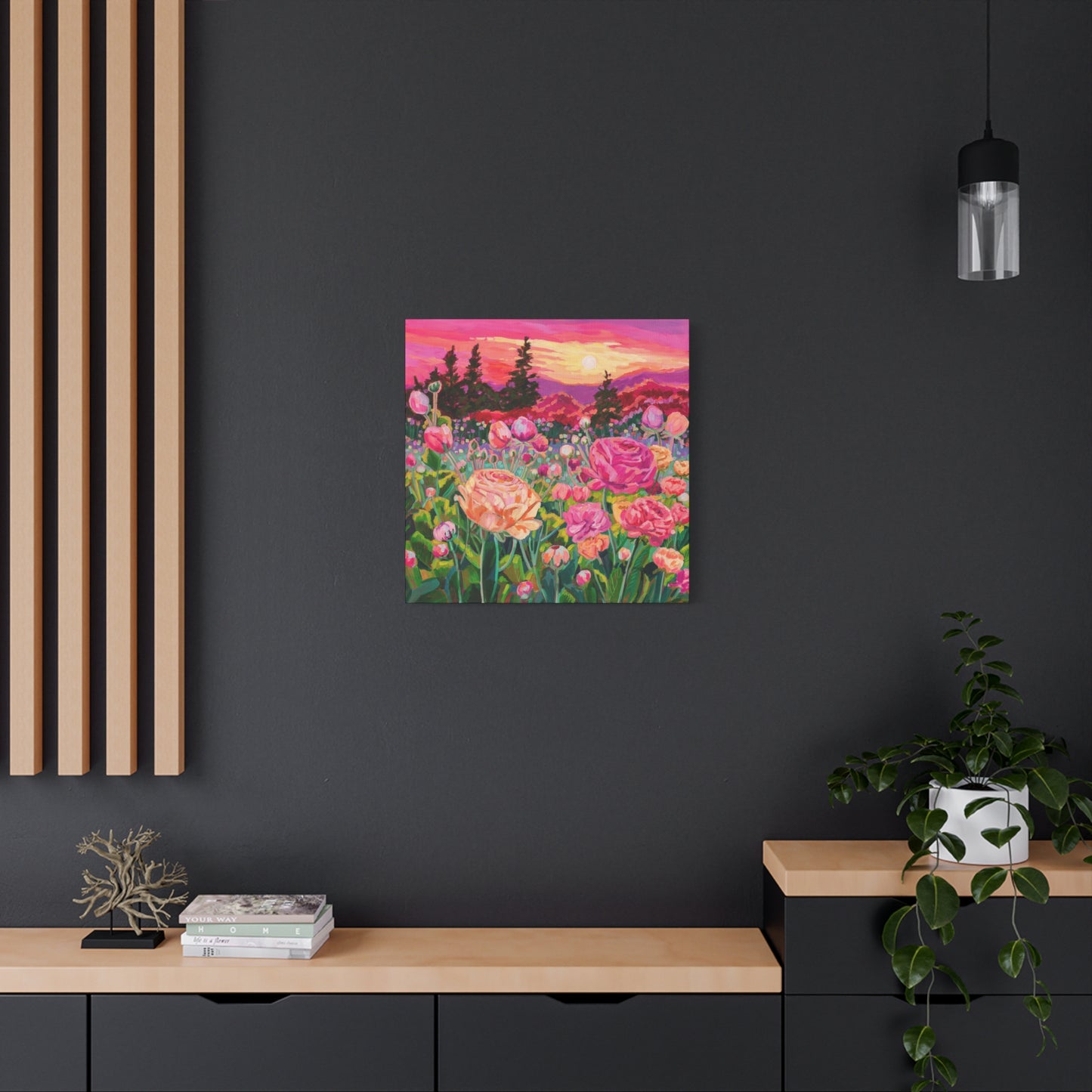Wonder garden series- ranunculus—Matte Canvas, Stretched, 1.25"
