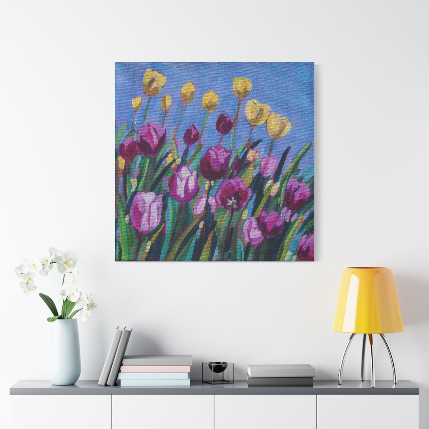 Tulip time floral—Matte Canvas, Stretched, 1.25"