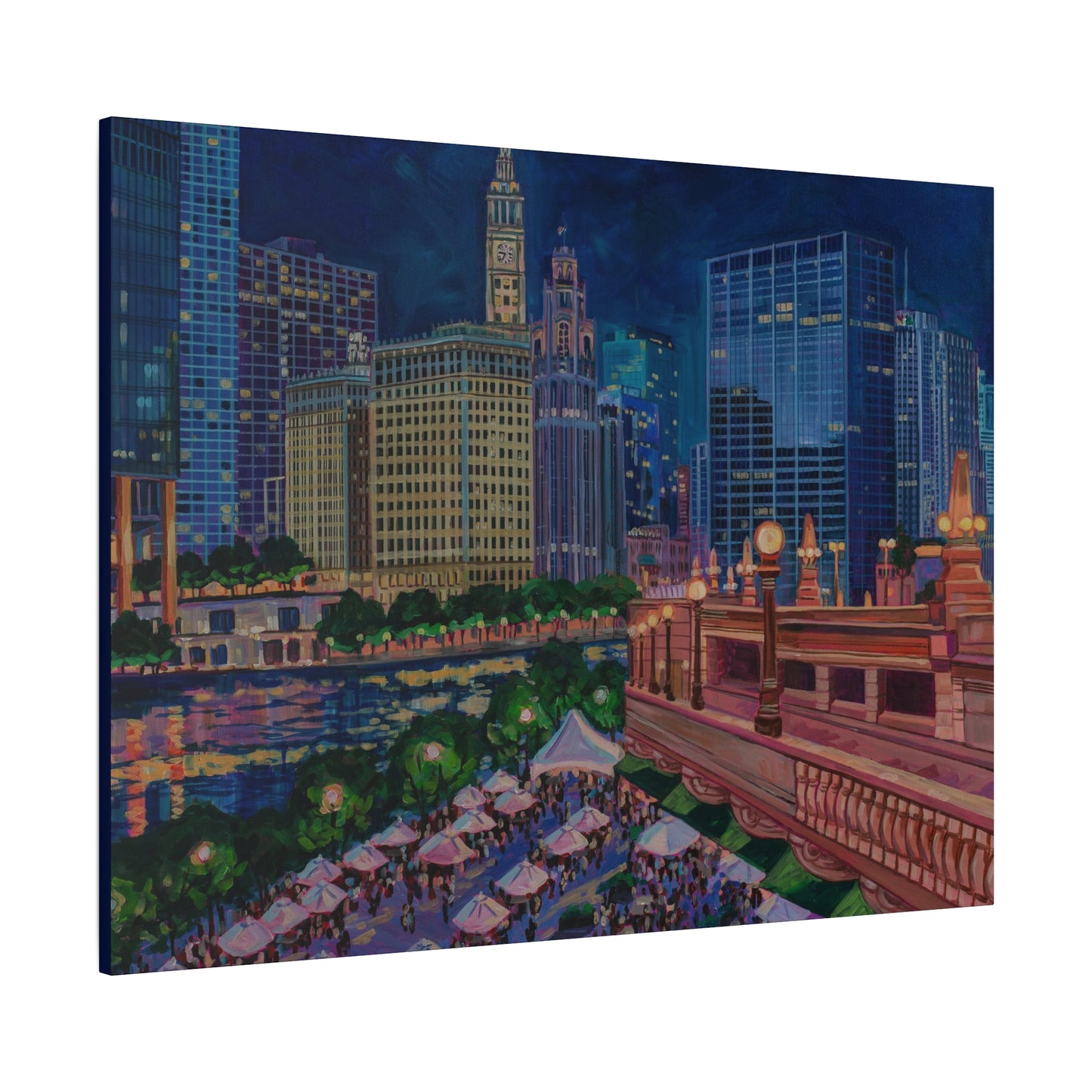 Riverwalk Chicago at Michigan Ave—Matte Canvas, Stretched, 1.25"