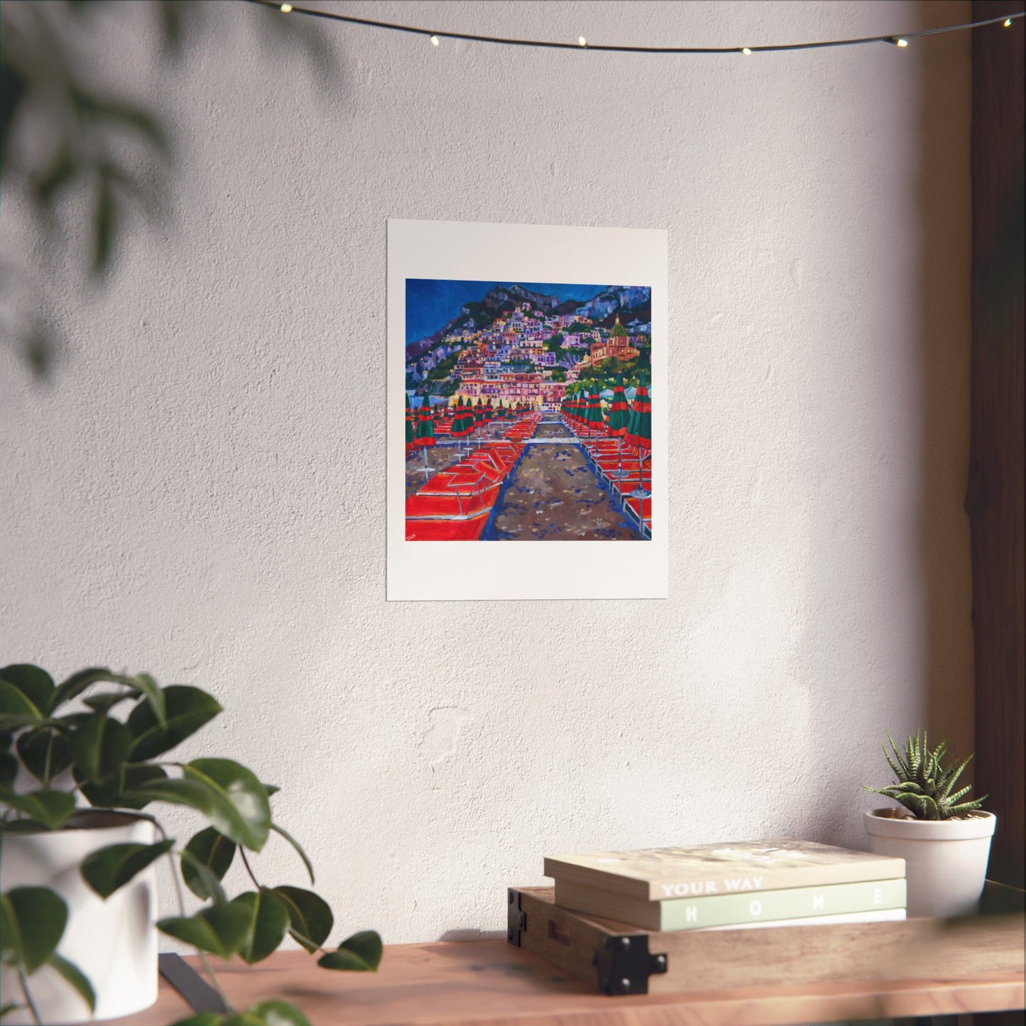 Positano at Dusk, Italy — Matte Paper Poster Reproduction