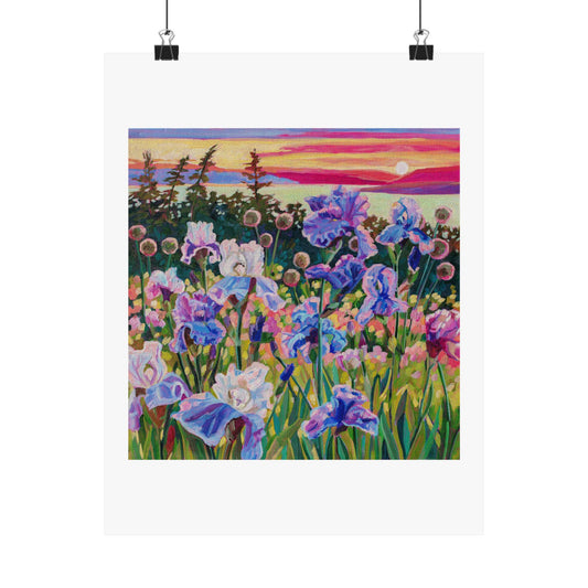 Wonder garden series- Irises— Matte Paper Poster Reproduction
